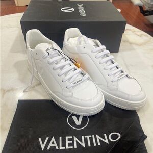 Valentino Classic White Leather Sneakers